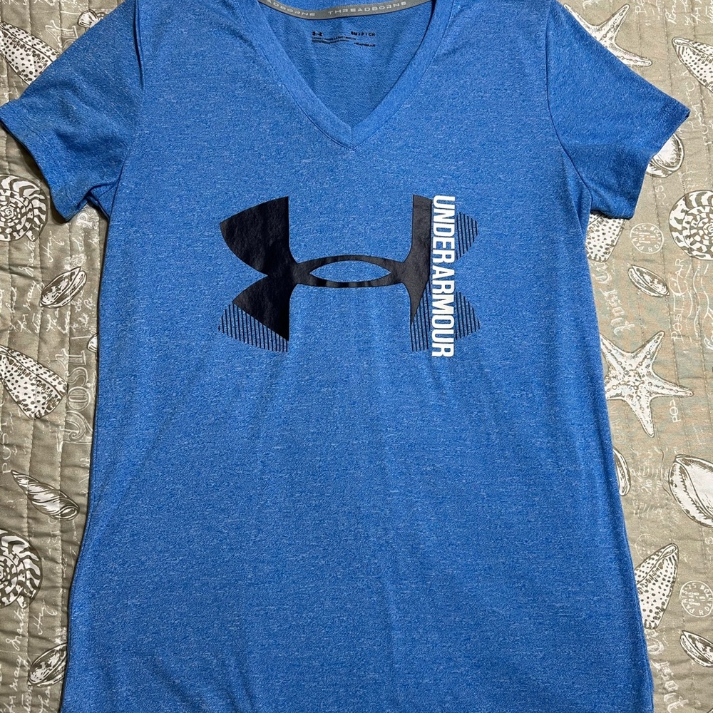 Under Armour Blue V-Neck T-Shirt